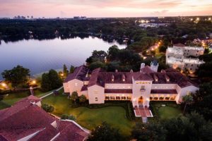 Rollins College view of Olin Library