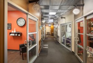 hallway of indoor commercial real estate storefronts