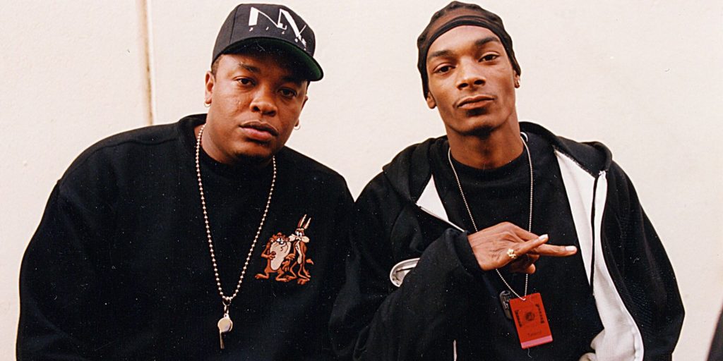 Dre and Snoop backstage