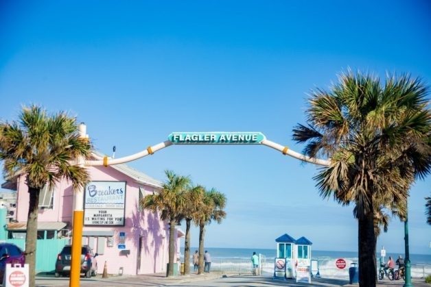 Sign for Flagler Avenue on a sunny day