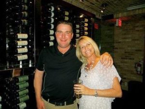 David and Janet in a wine cellar