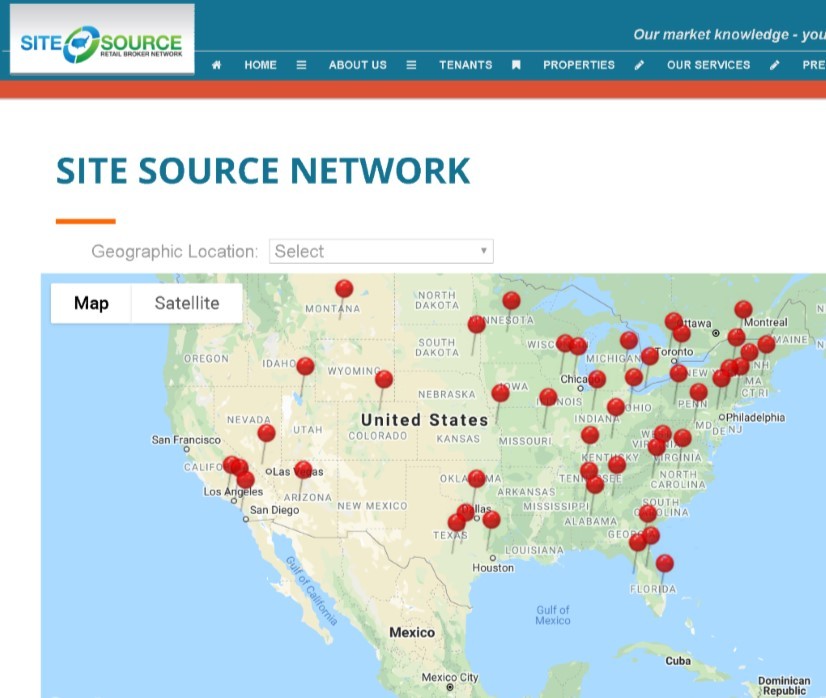 Site Source Network map